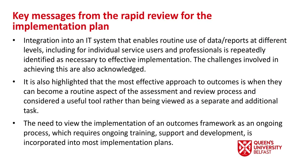 key messages from the rapid review 1