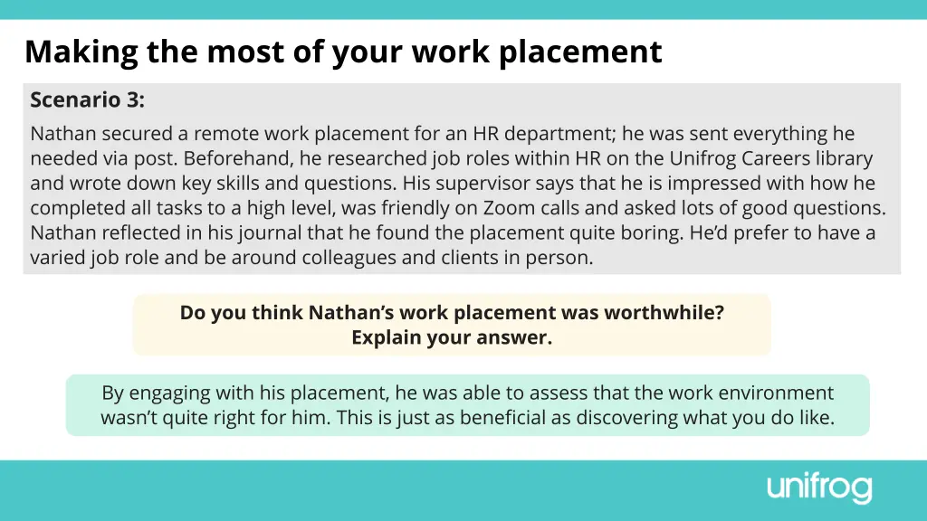 making the most of your work placement 5