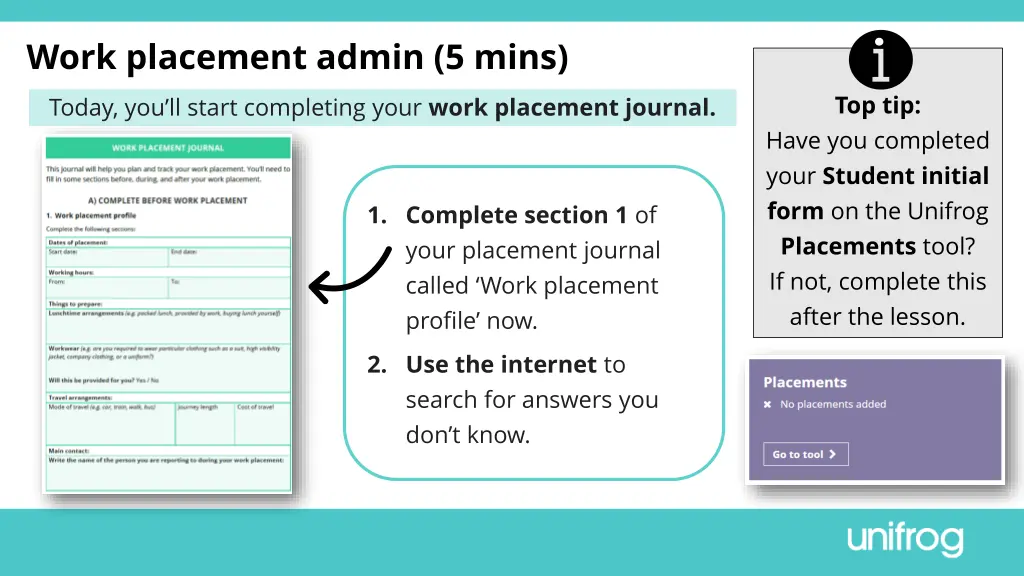 work placement admin 5 mins today you ll start