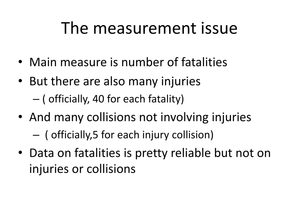 the measurement issue