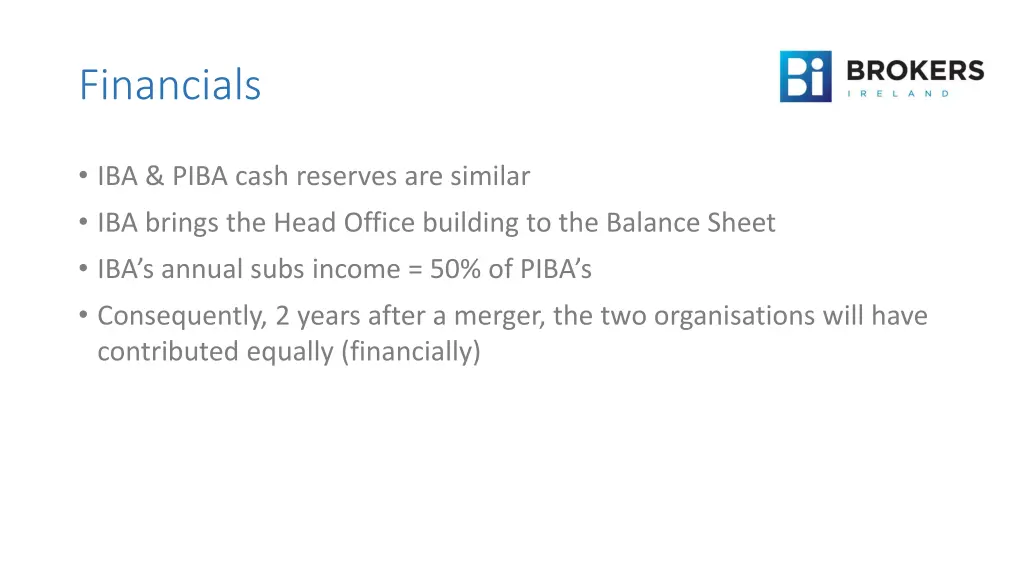 financials