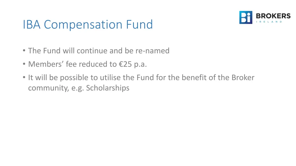 iba compensation fund