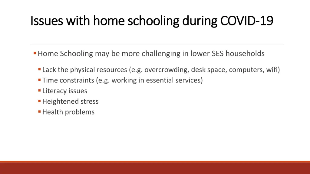 issues with home schooling during covid issues