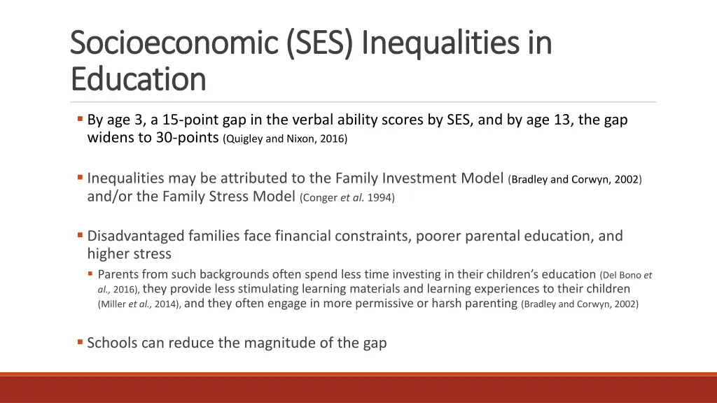 socioeconomic ses inequalities in socioeconomic