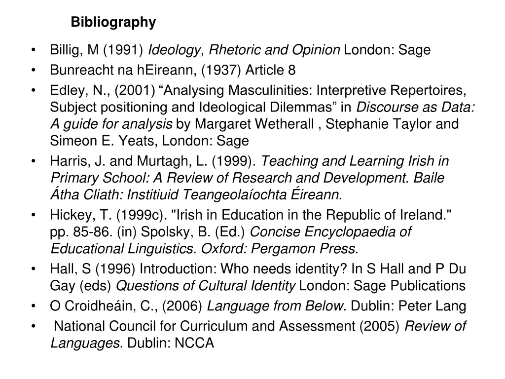 bibliography