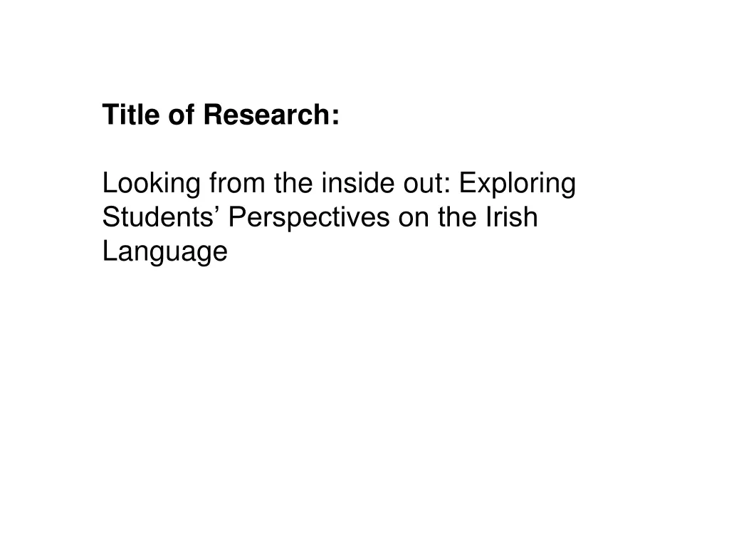 title of research