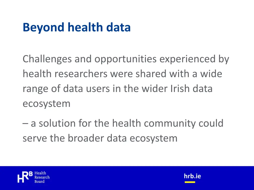 beyond health data