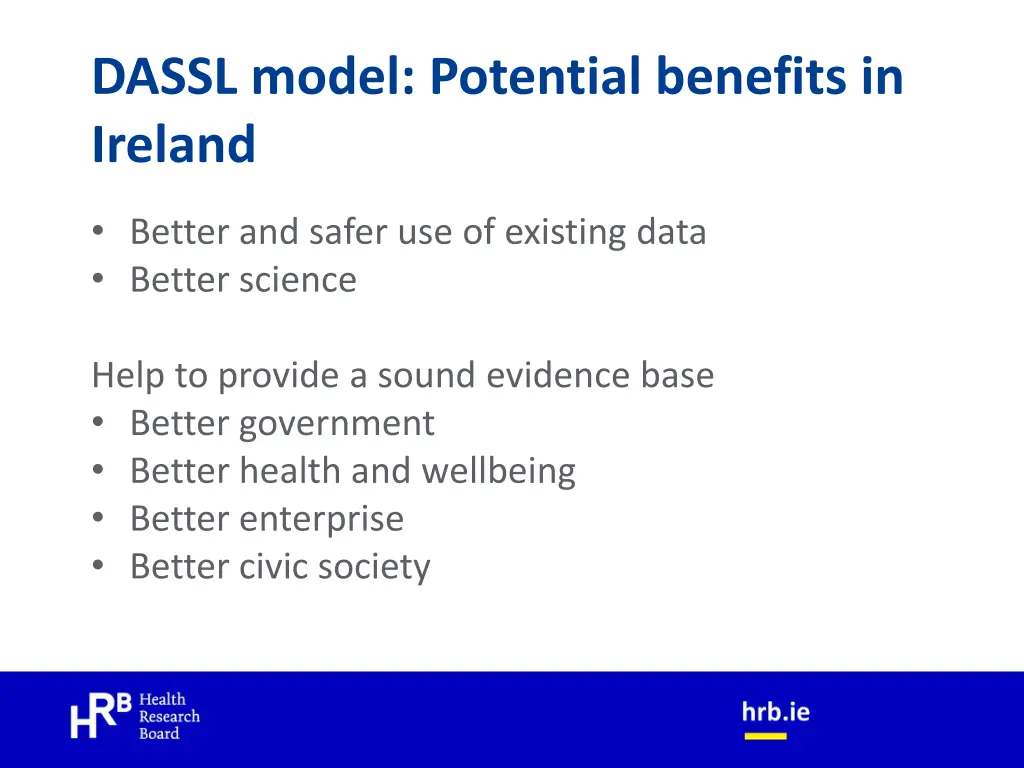 dassl model potential benefits in ireland