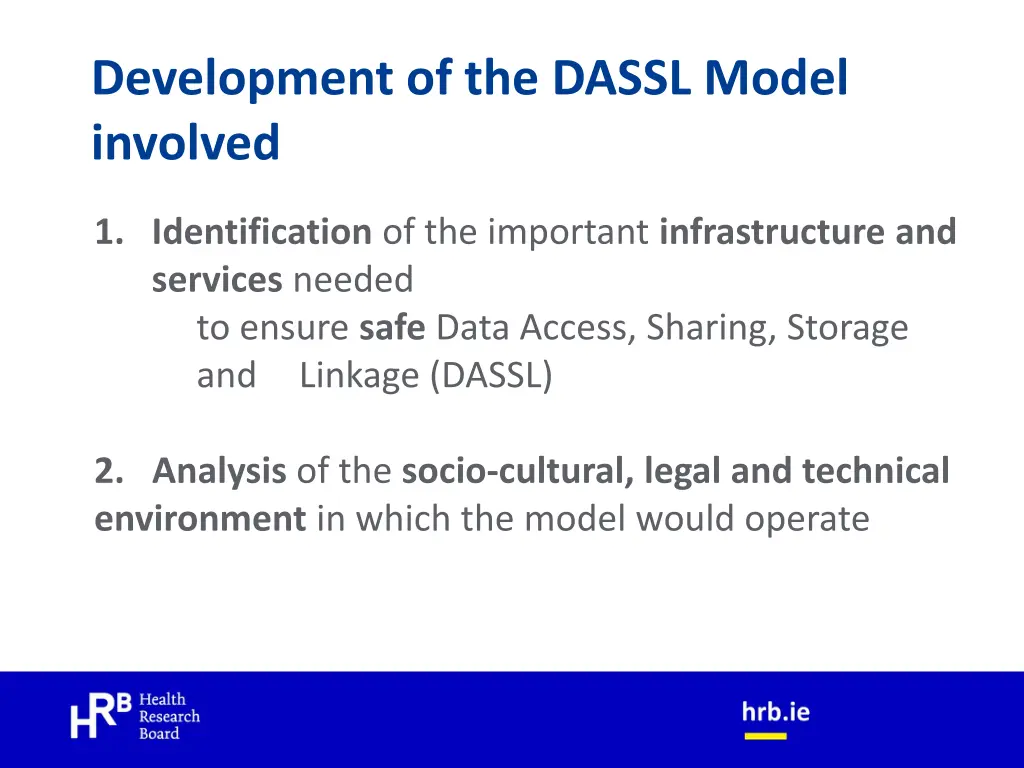 development of the dassl model involved