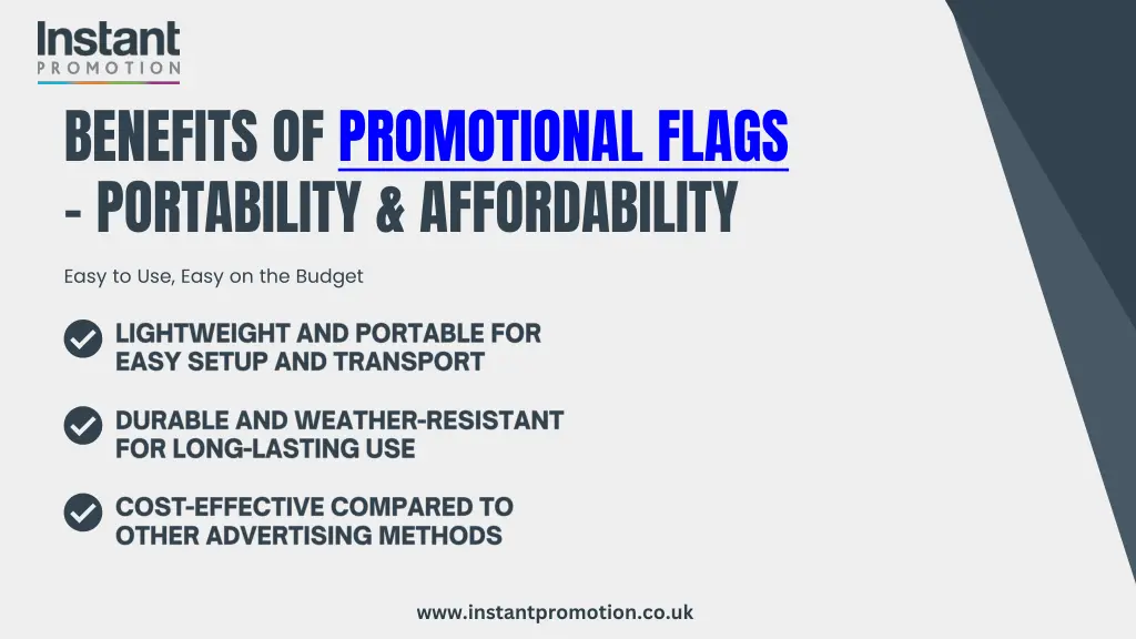 benefits of promotional flags portability