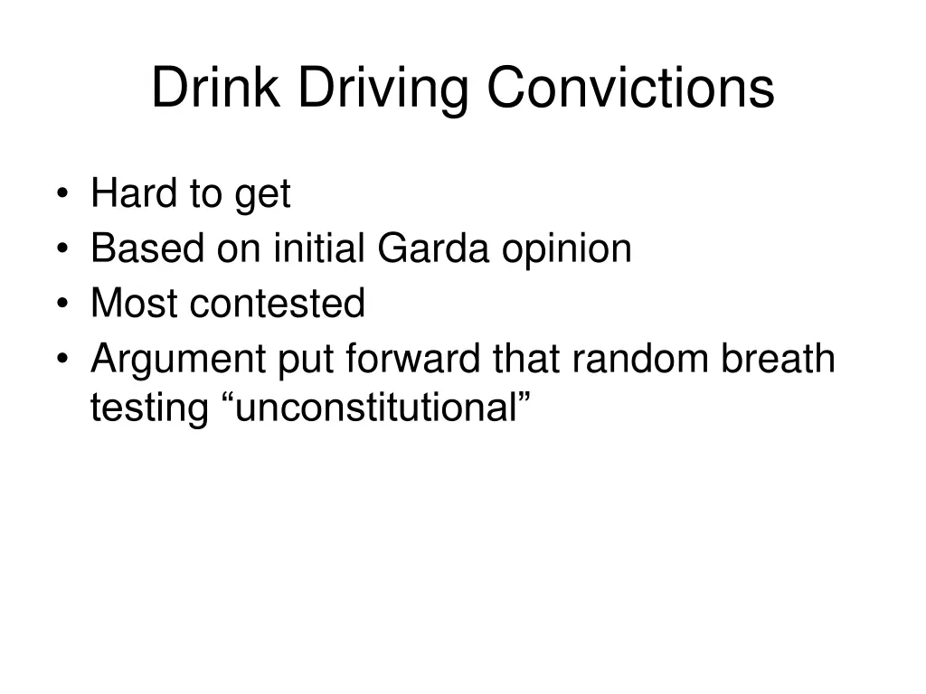 drink driving convictions