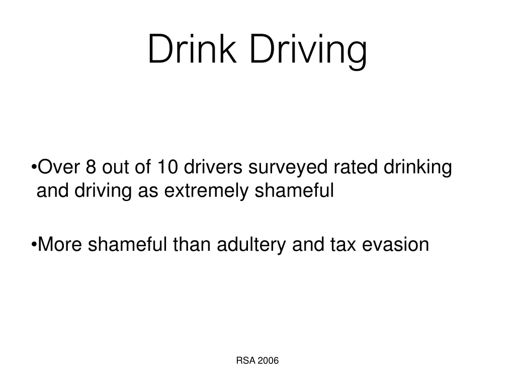 drink driving