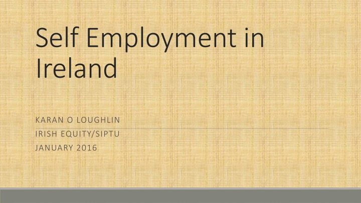 self employment in ireland