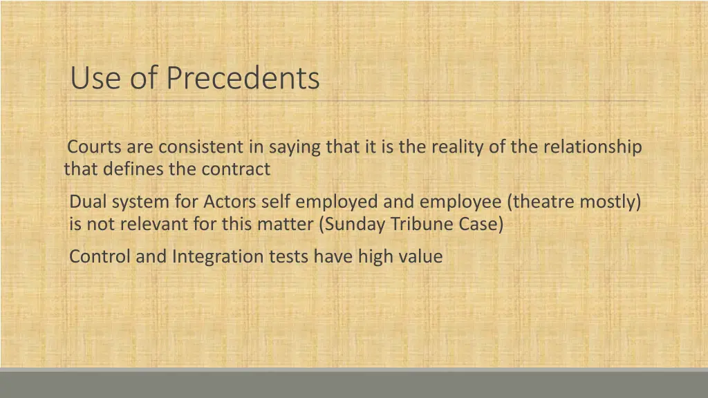 use of precedents