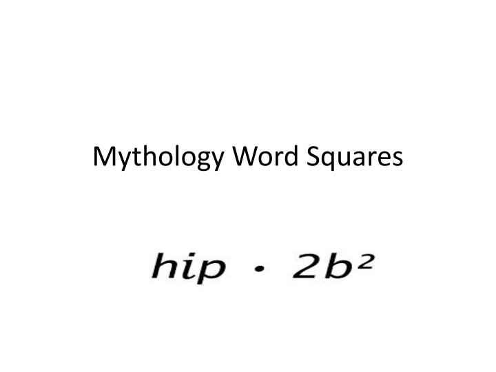 mythology word squares