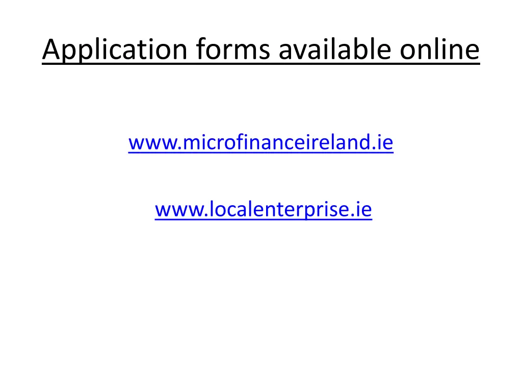 application forms available online