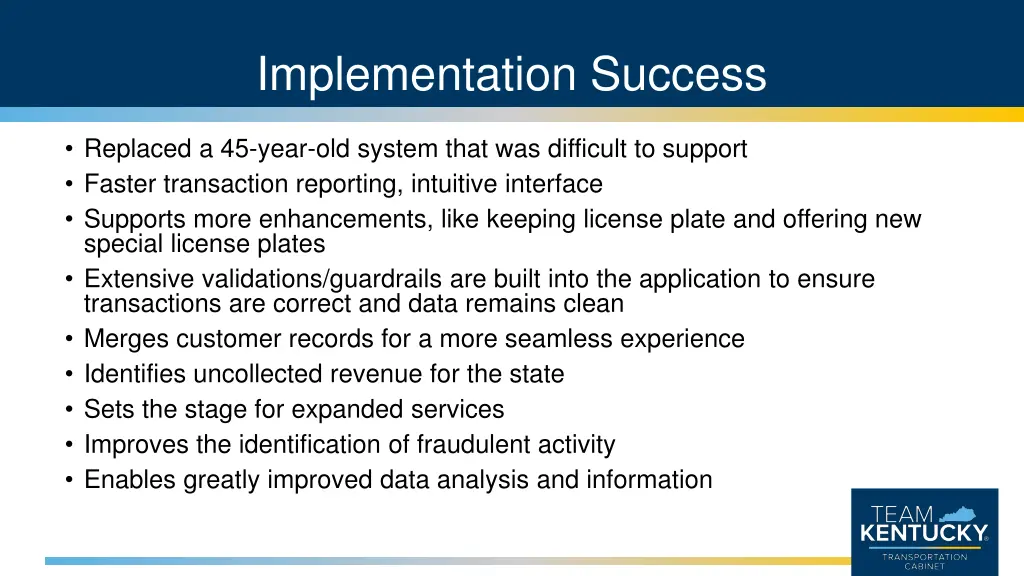 implementation success