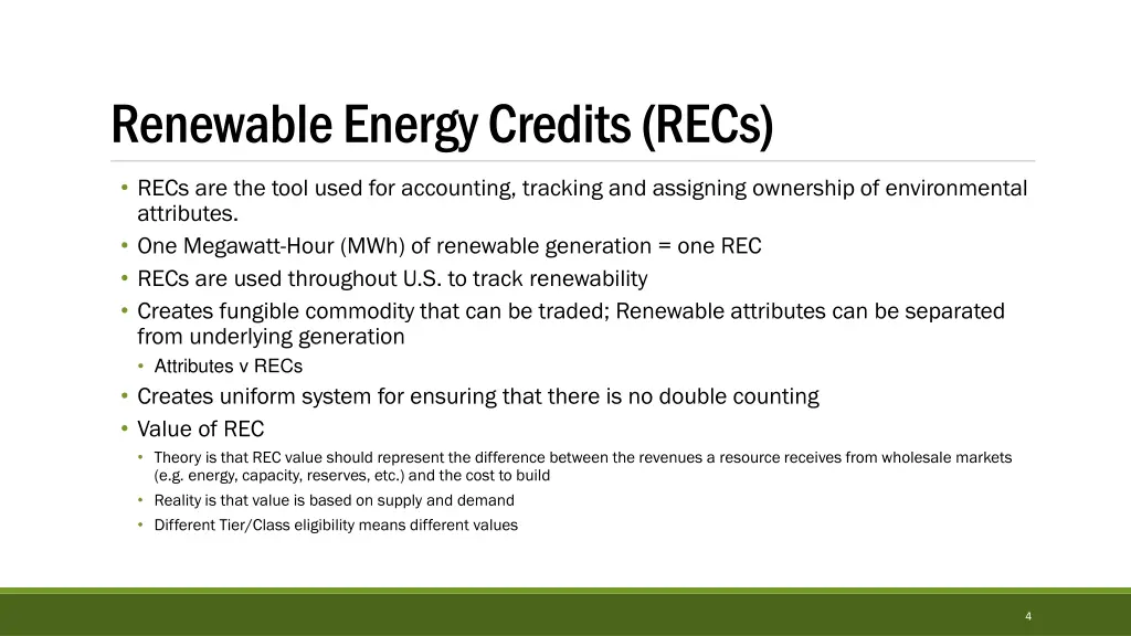 renewable energy credits recs