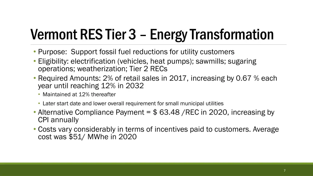 vermont res tier 3 energy transformation