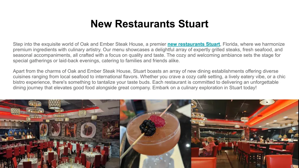 new restaurants stuart