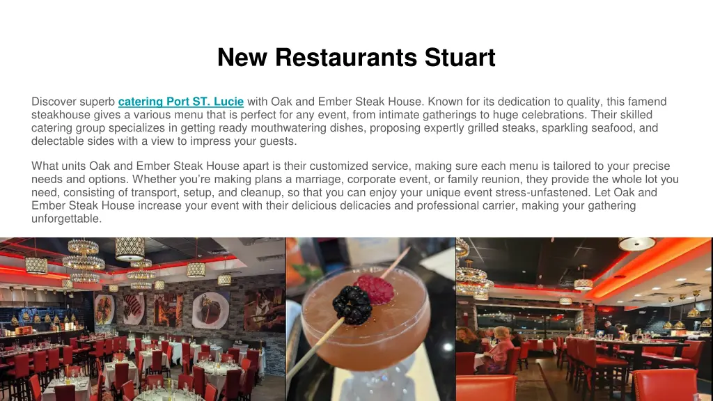 new restaurants stuart