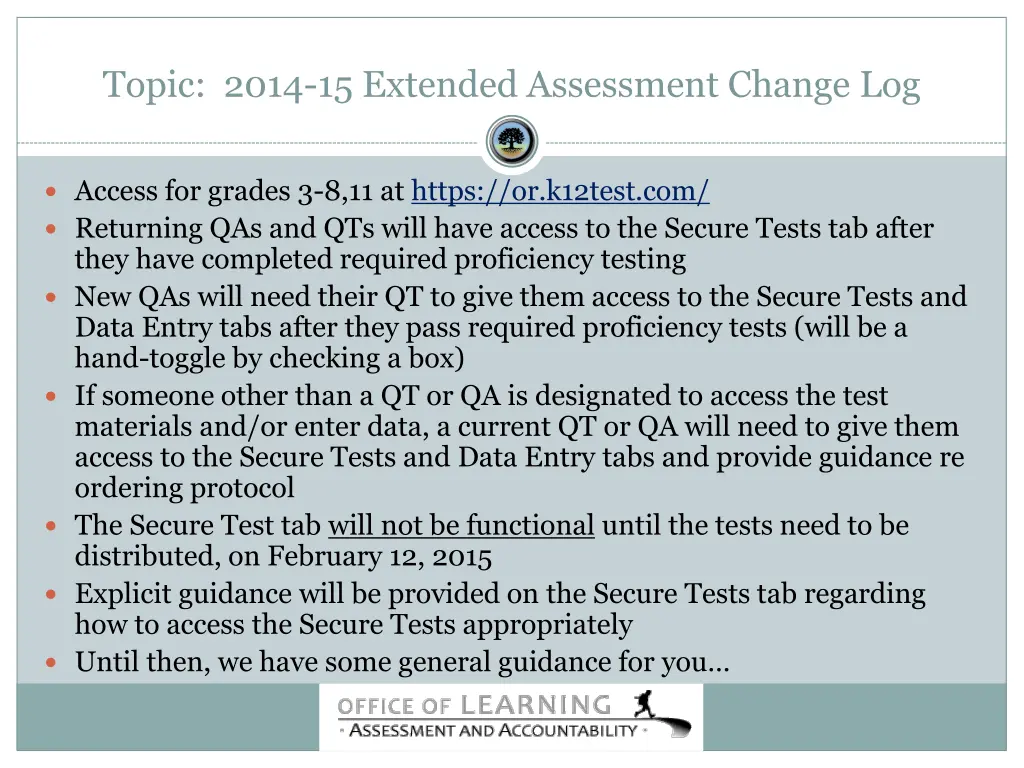 topic 2014 15 extended assessment change log