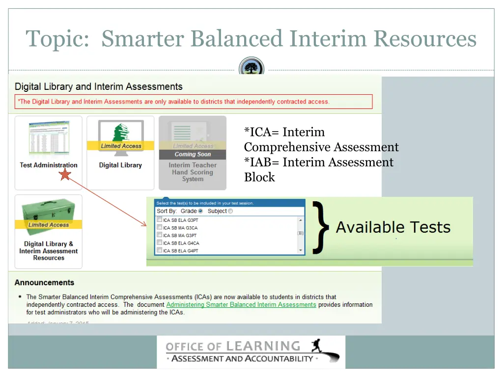 topic smarter balanced interim resources