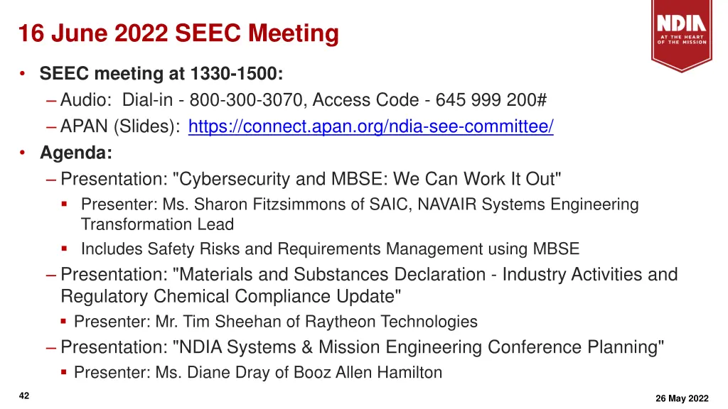 16 june 2022 seec meeting