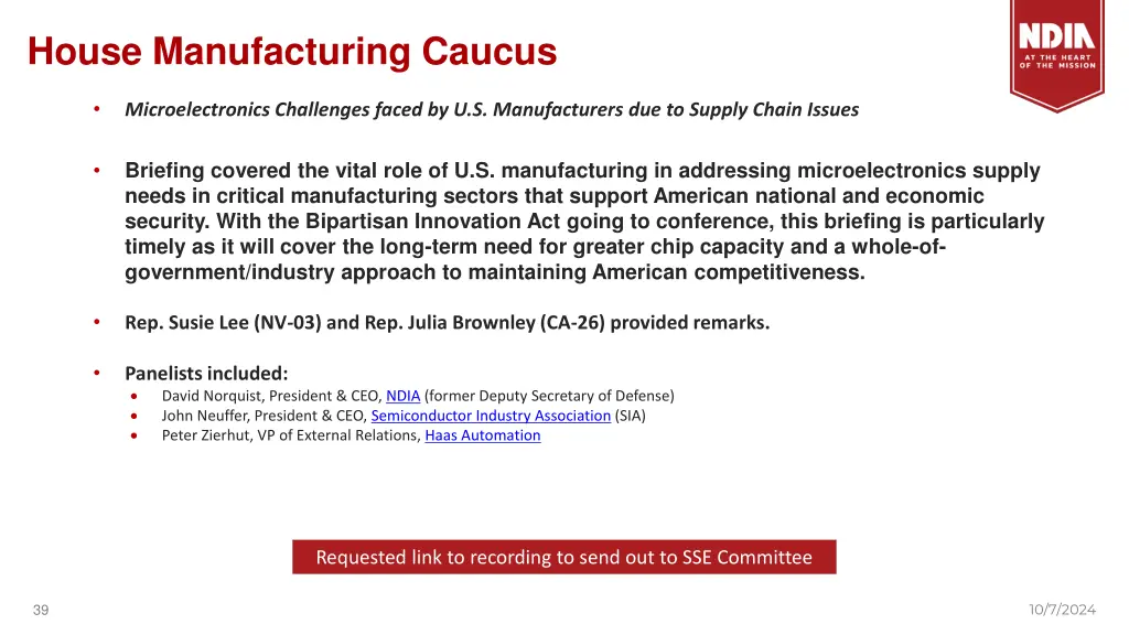 house manufacturing caucus