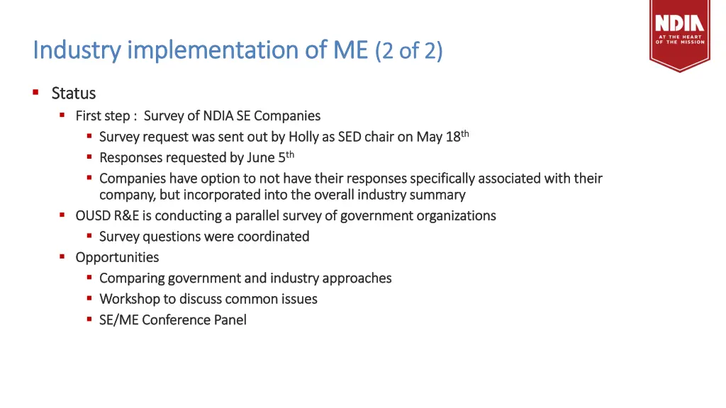 industry implementation of me industry 1