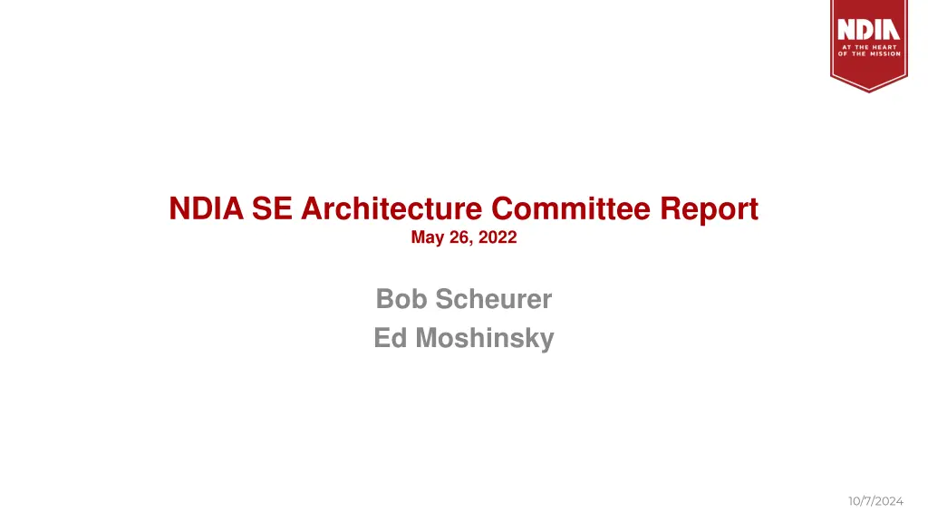 ndia se architecture committee report may 26 2022