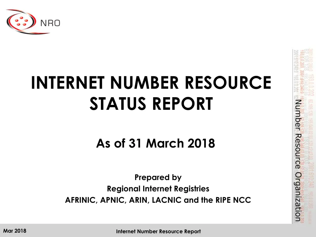 internet number resource status report