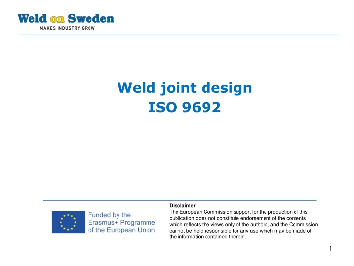 weld joint design iso 9692