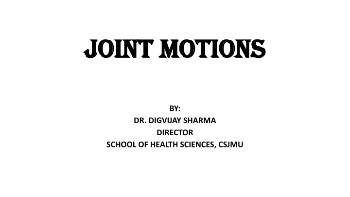 joint motions joint motions