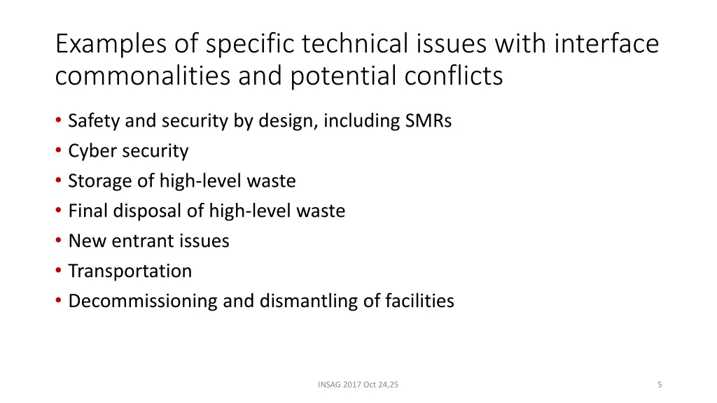 examples of specific technical issues with