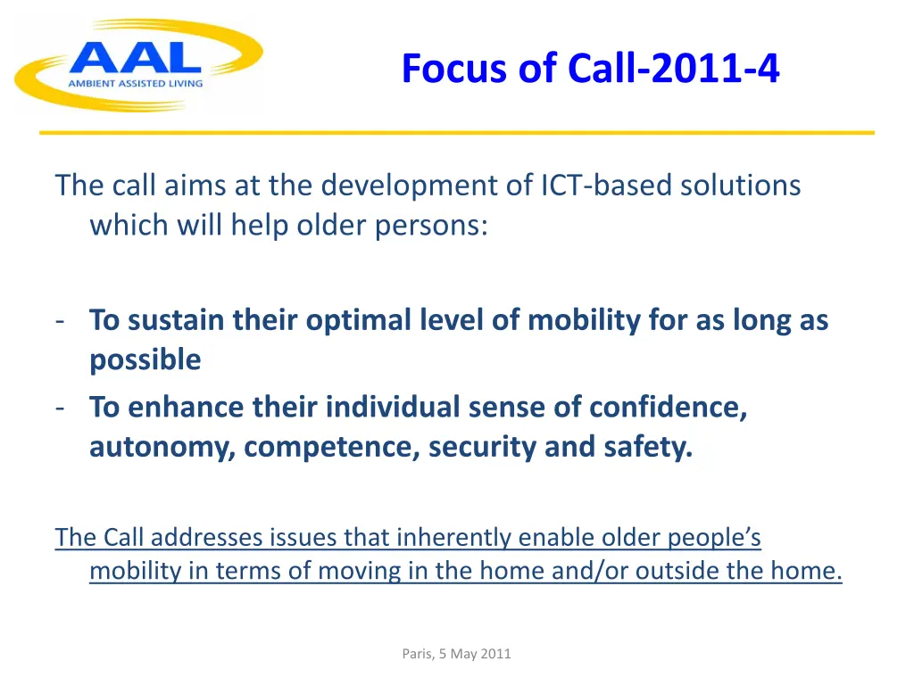 focus of call 2011 4