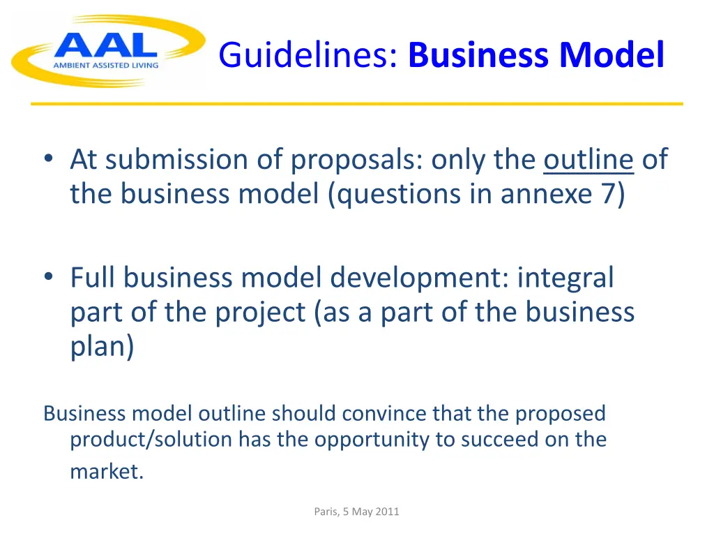 guidelines business model