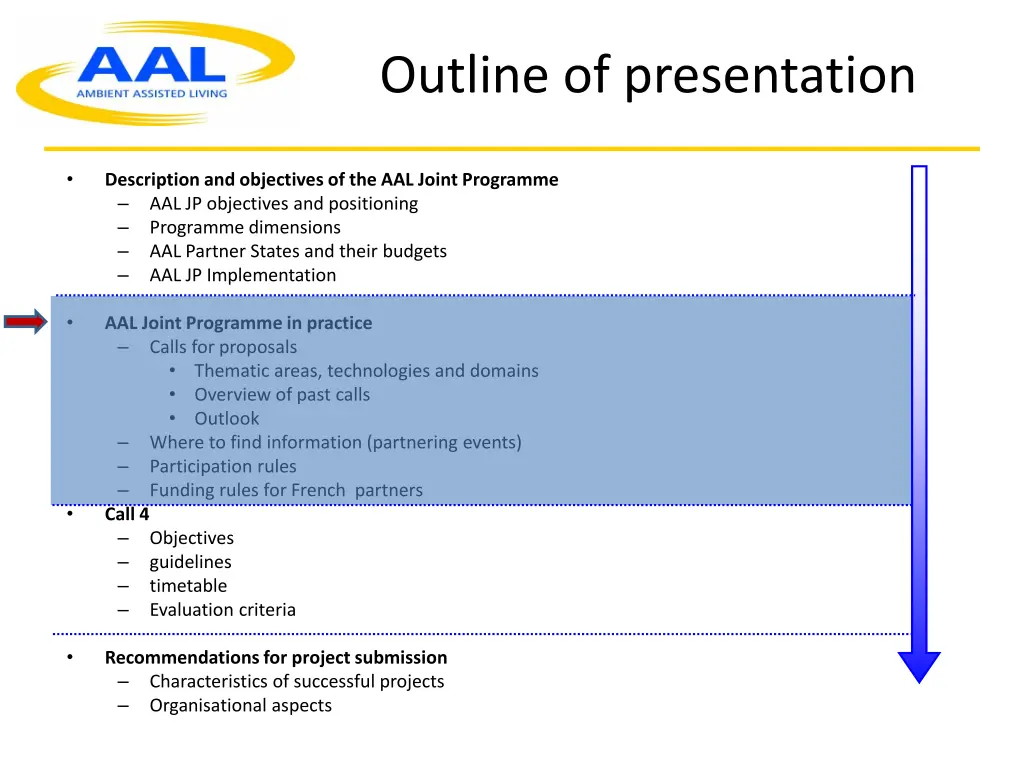 outline of presentation 1