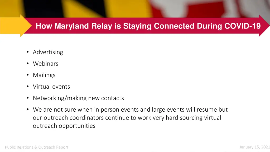 how maryland relay is staying connected during