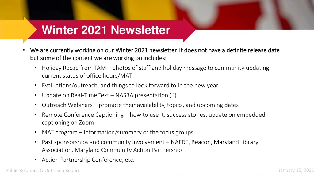 winter 2021 newsletter