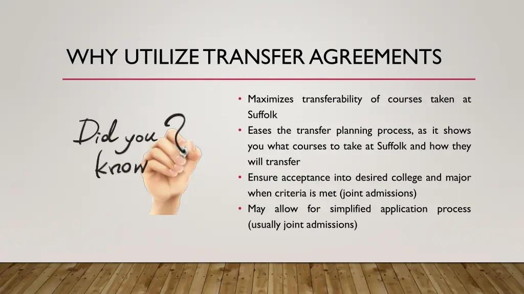 why utilize transfer agreements