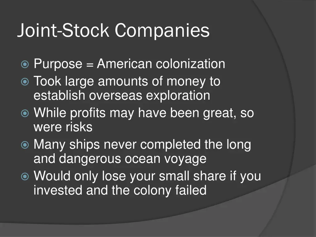 joint stock companies 1