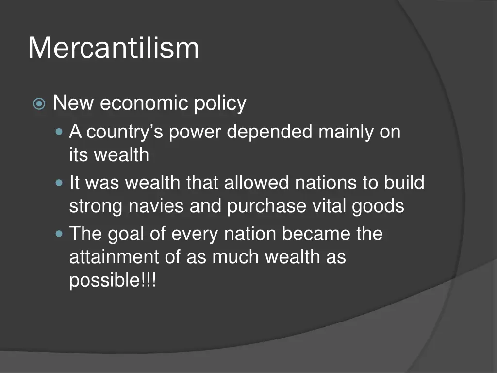 mercantilism