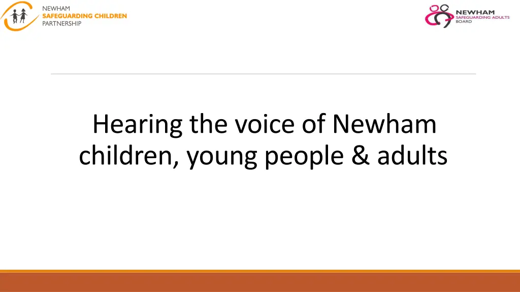 hearing the voice of newham children young people