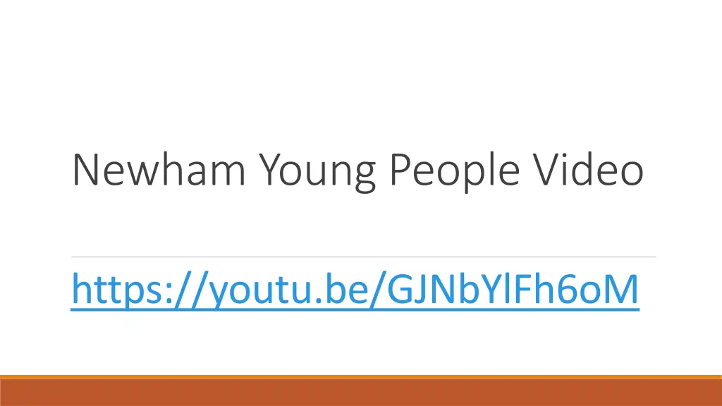 newham young people video