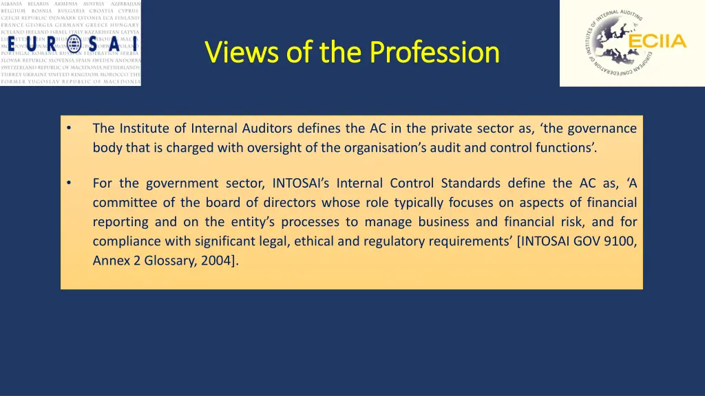 views of the profession views of the profession