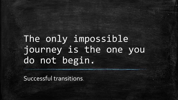 the only impossible journey