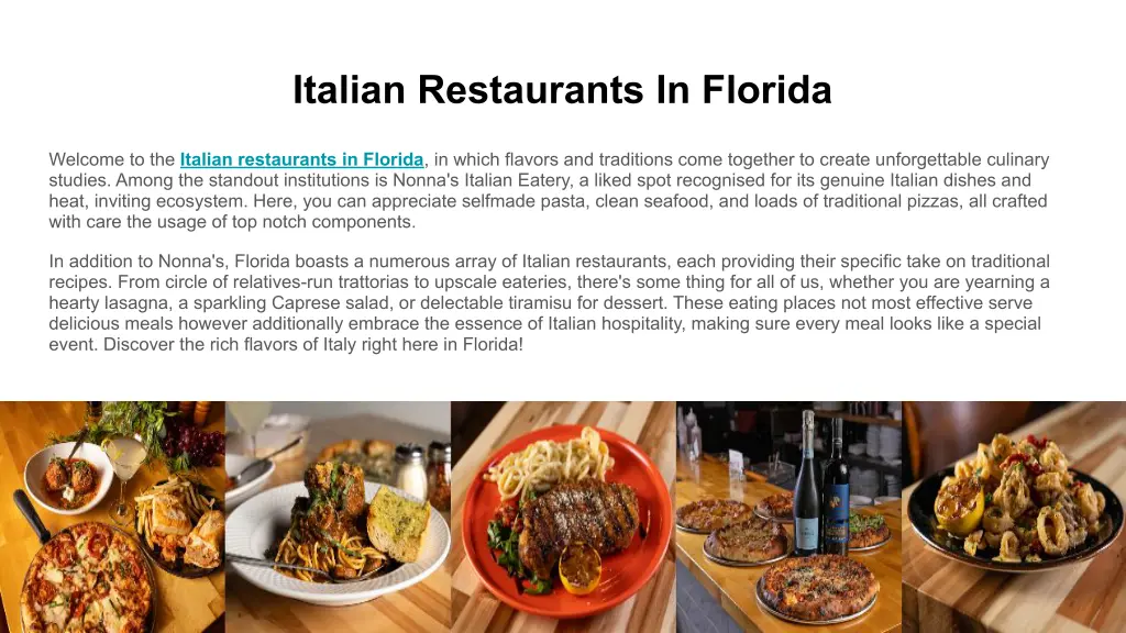 italian restaurants in florida