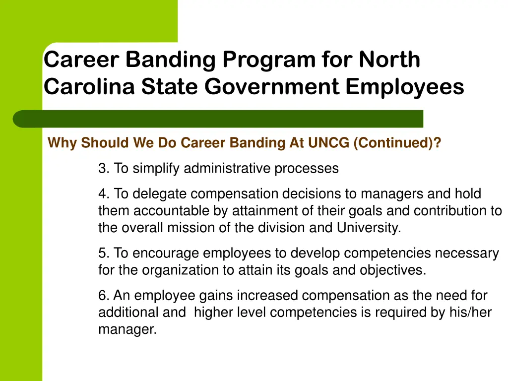 career banding program for north carolina state 2