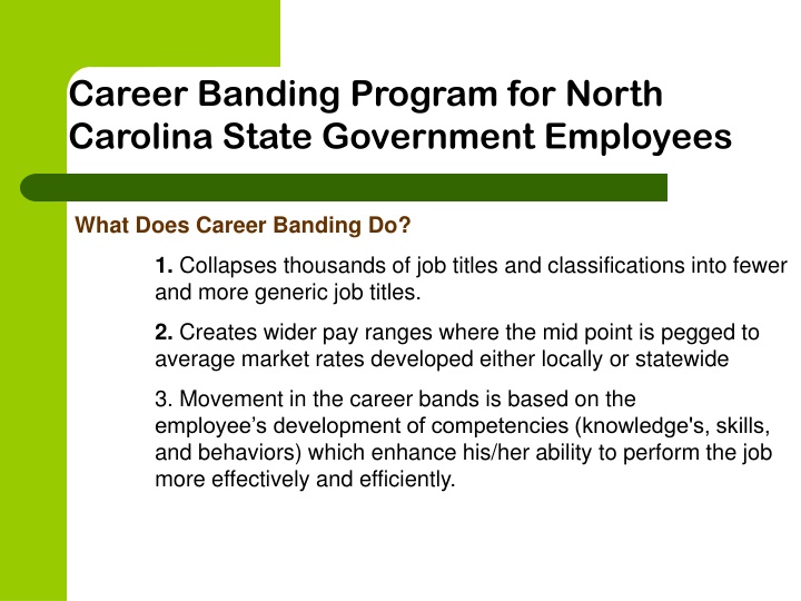 career banding program for north carolina state